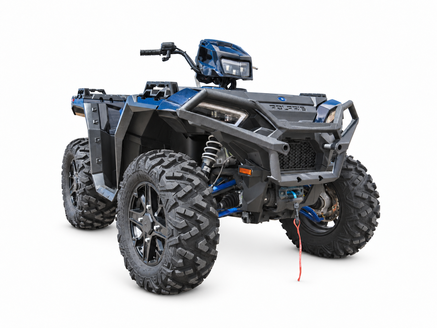 Polaris ATV — cleaned tires and wider framing