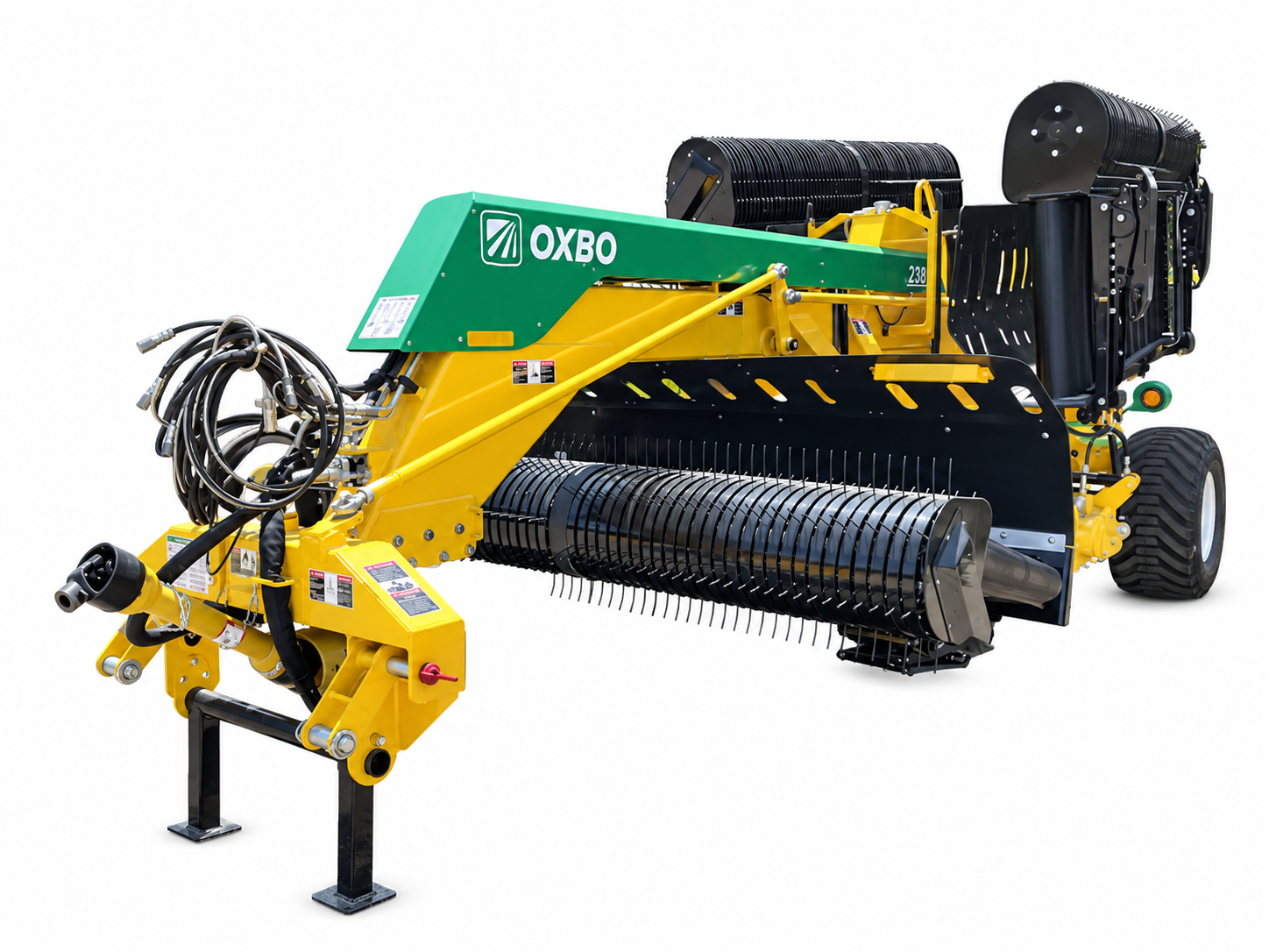 OXBO hay merger with folded pickup units