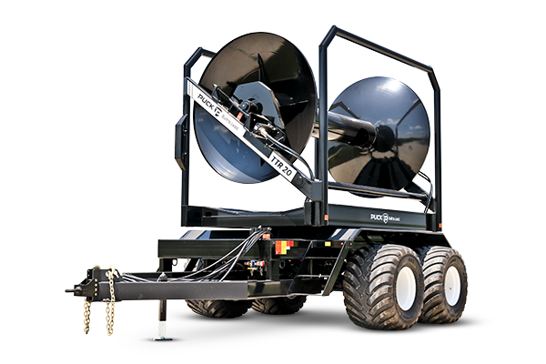 Tandem-axle hose reel and caddy