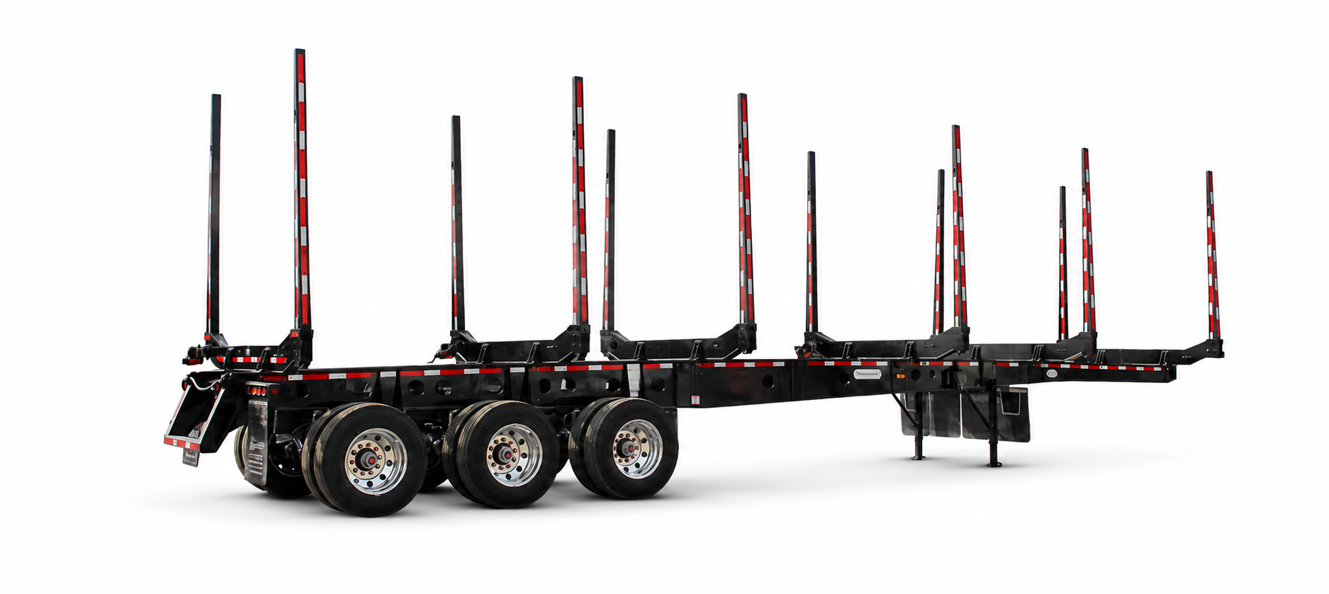 Tri-axle log trailer — edited supplied photograph