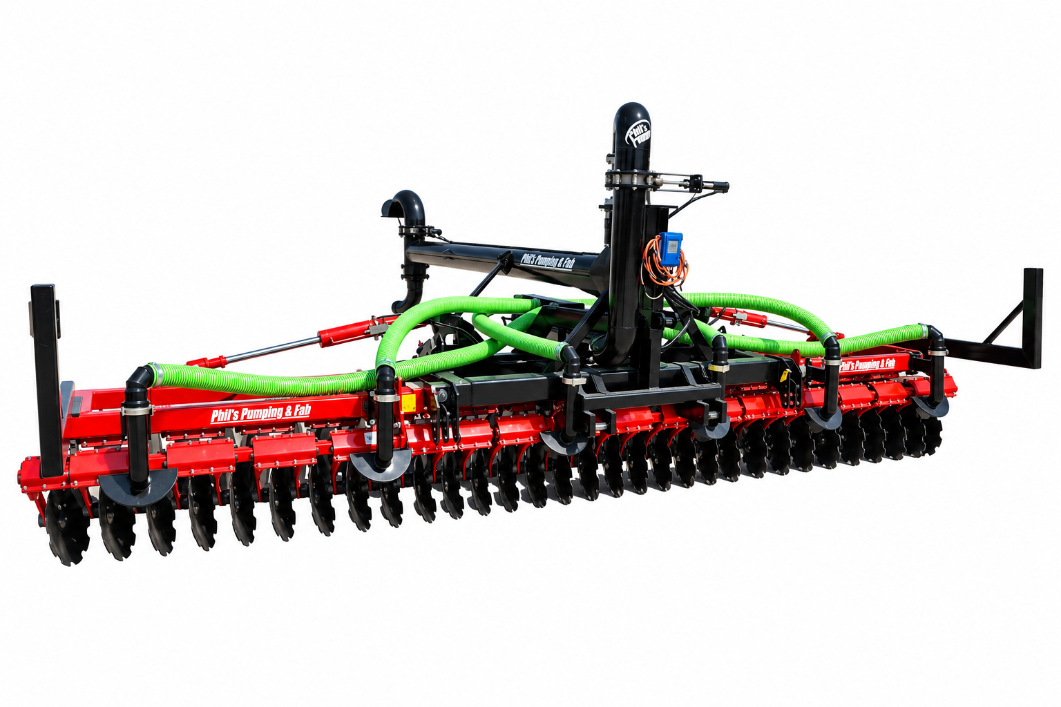 Manure application disc toolbar