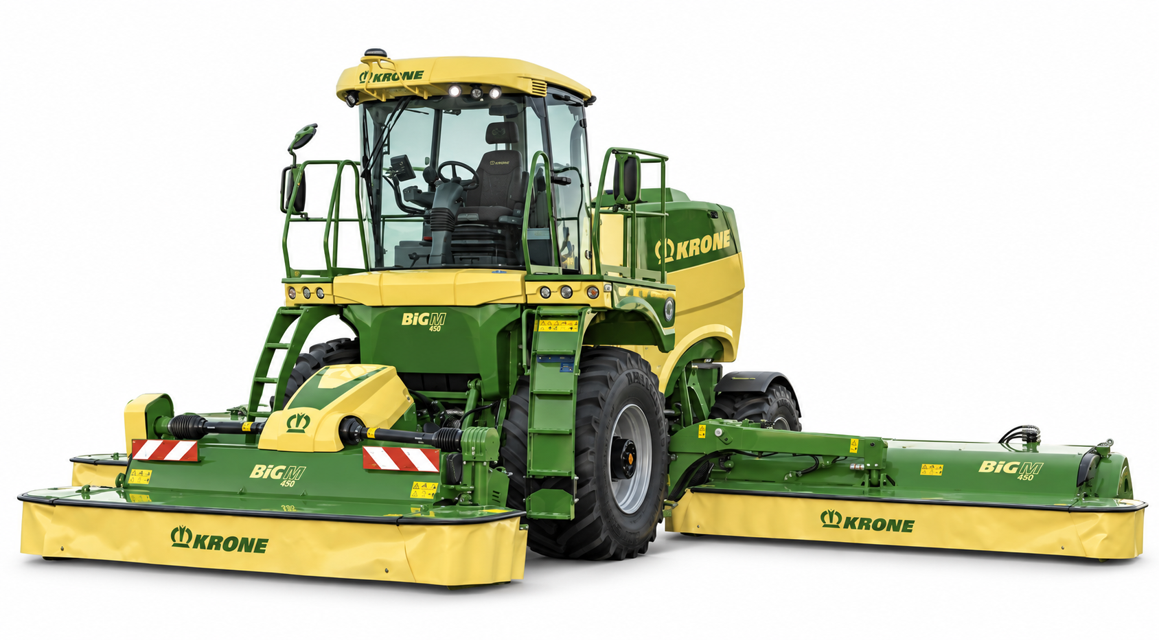 KRONE BiG M 450 self-propelled hay mower — edited supplied image