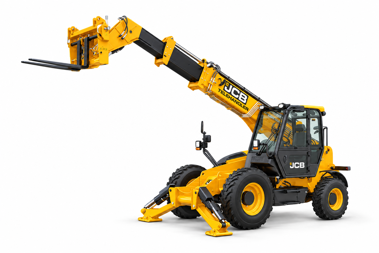 JCB telehandler — AI-enhanced supplied image